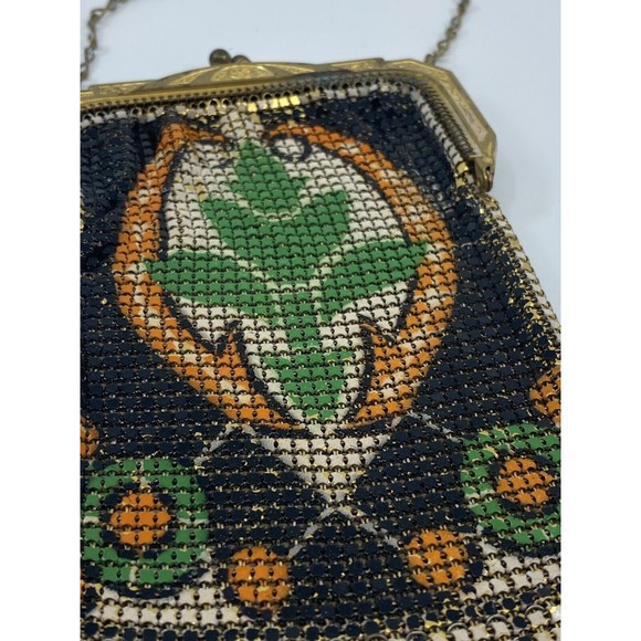 Antique Whiting & Davis Mesh Art Deco Flapper Purse Original - Picture 2 of 6
